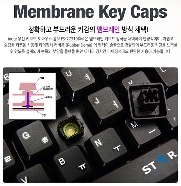 Bàn Phím Máy Tính Tiếng Hàn Bluetooth