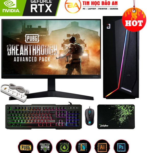 PC Gaming – Máy Tính Chơi Game i3 Gen3rd/8GB/120GB/GT1050 – 24inch