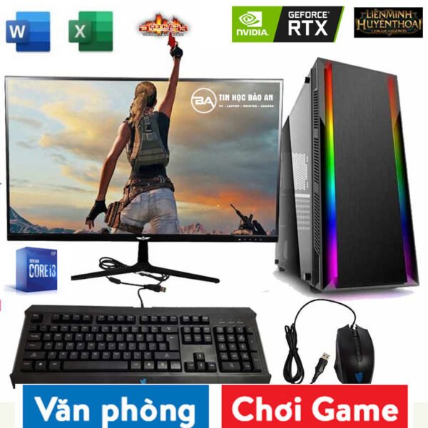 PC Gaming Máy Tính Văn Phòng Intel G4600/ 8/ 120/ GTX 1050TI – 22Inches
