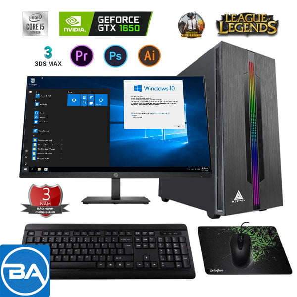 PC Đồ Họa Render - Máy Tính Gaming i5 10400/ 16GB/ 240GB/ 1TB/ GTX 1650