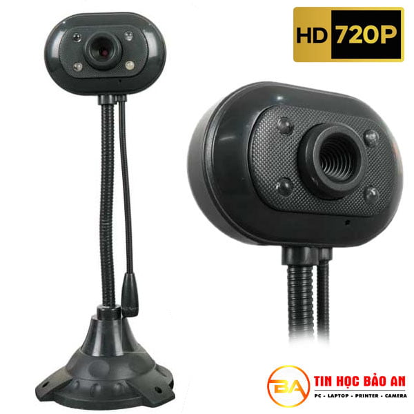 Webcam Máy Tính Học Online Chân Cao Có Micro – HD 720p Giá Rẻ