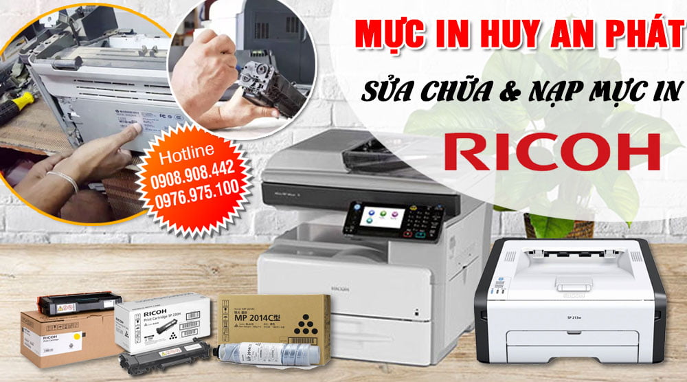 Đổ Mực Máy in Ricoh - Sửa Máy Tính 24h