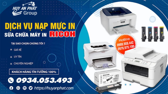 Đổ Mực máy in ricoh