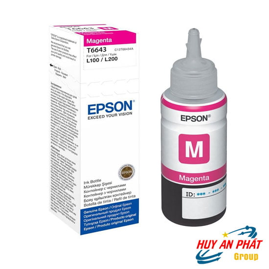 Lọ Mực Epson T6643 Màu Đỏ – Cho máy in L110/ L120/ L220/ L300/ L310/ L360/ L365/ L1300