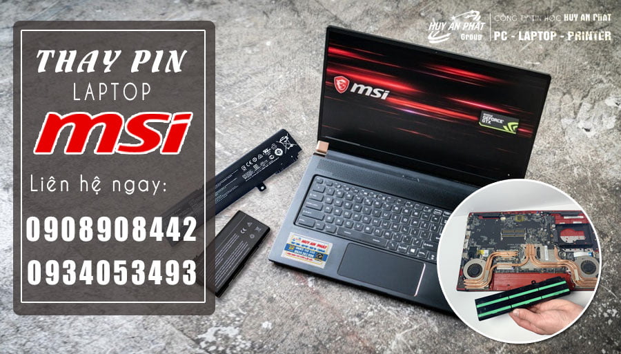 Thay Pin Laptop MSI TpHCM Zin Chính Hãng