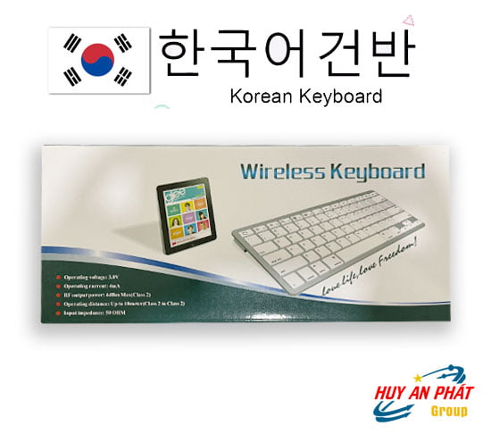 Bàn Phím Tiếng Hàn Quốc Không Dây BK3000 Chính Hãng