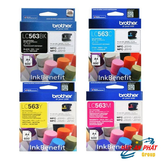 Bộ Mực in Brother LC563 Cho máy MFC-J2310 J2510 J3520 J3720