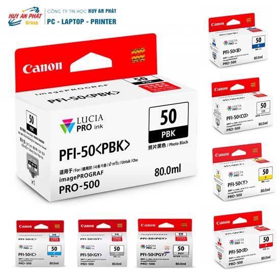 Hộp mực Canon PFI-50 Cho Máy in Phun màu Canon PRO-500