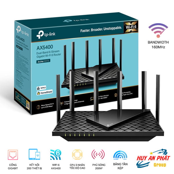 Bán Bộ Phát Sóng Wifi 6 TP-Link Archer AX73 AX5400Mbps