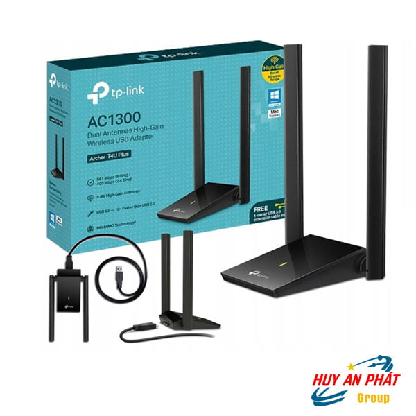 USB Bắt Sóng Wifi Tp-Link Archer T4U Plus AC1300 Cực Mạnh
