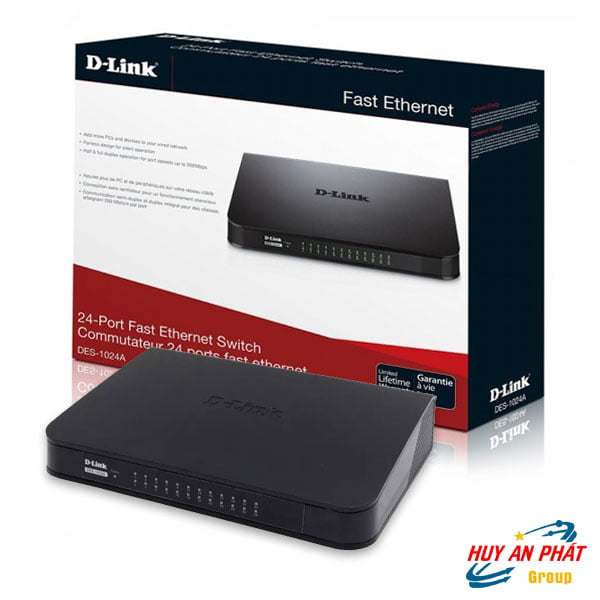 Bộ Chia Mạng Switch D-Link DES-1024A 10/100 Mbps 24 Port