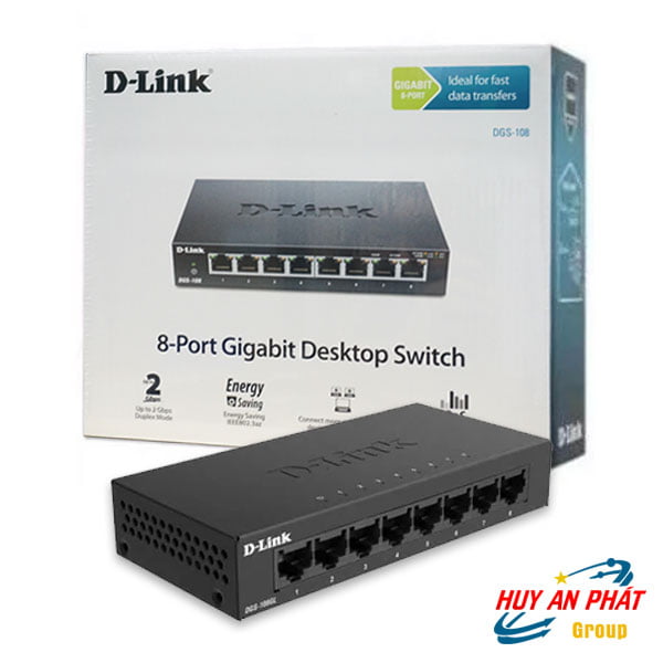 Bộ Chia Mạng Switch D-Link DGS-108GL 10/100/1000 Mbps 8 Port