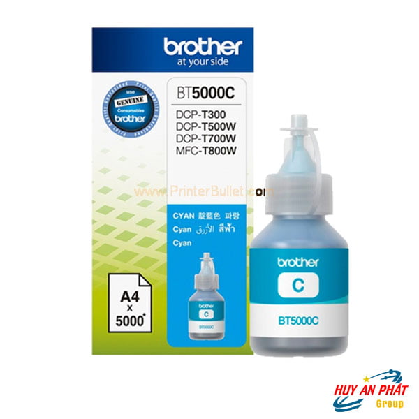 Hộp Mực in Phun Màu Xanh Brother BT5000C Lọ 150G Chính Hãng