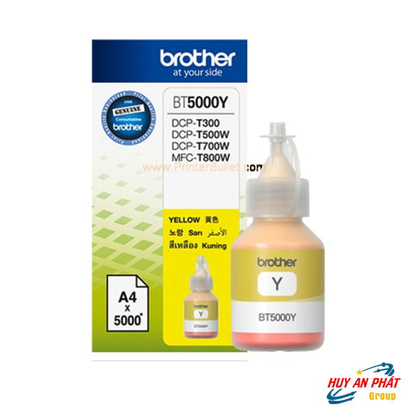 Hộp Mực in Phun Màu Vàng Brother BT5000Y Lọ 150G Chính Hãng