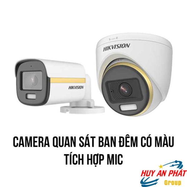 Lắp Đặt Trọn Bộ 2 Camera 2MP HIKVISION ColorVu [tích hợp míc]