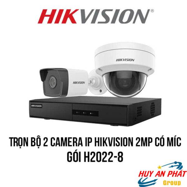 Lắp Đặt Trọn Bộ 2 Camera 2MP IP HIKVISION [có sẵn míc]