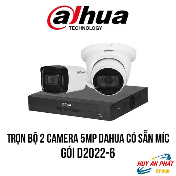 Lắp Đặt Trọn Bộ 2 Camera 5MP DAHUA [có sẵn míc]