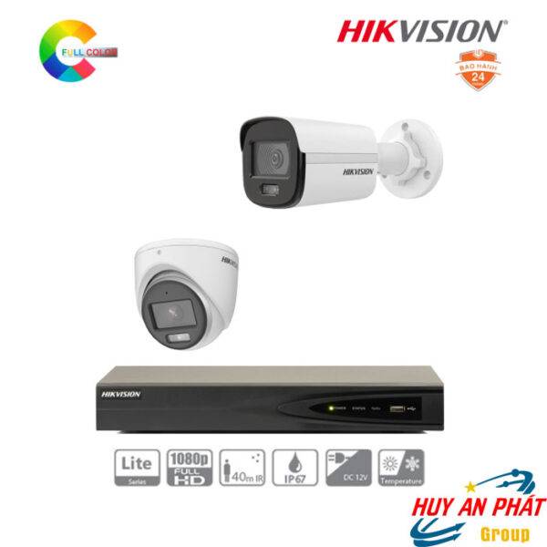 Lắp Đặt Trọn Bộ 2 Camera ColorVu HIKVISION 2MP [có màu ban đêm] - Ảnh 2