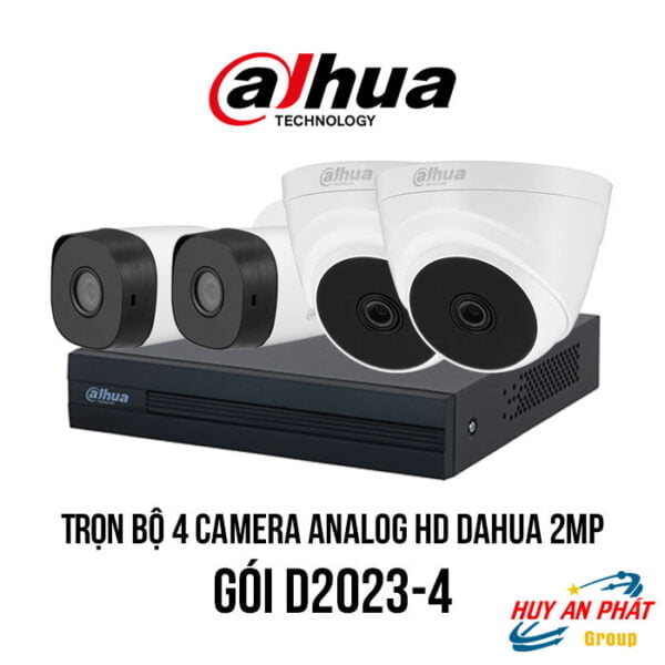 Lắp Đặt Trọn Bộ 4 Camera Analog HD DAHUA 2MP giá rẻ