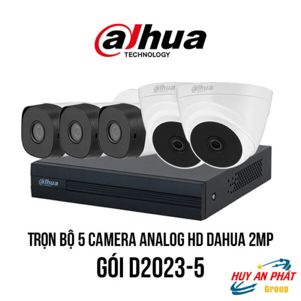 Lắp Đặt Trọn Bộ 5 Camera Analog HD DAHUA 2MP giá rẻ
