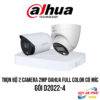 Lắp Đặt Trọn Bộ 2 Camera DAHUA Full Color 2MP có míc