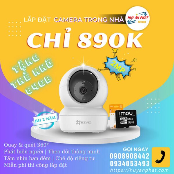 Camera Wifi EZVIZ C6N 1080P Xoay 360 Đàm Thoại 2 Chiều