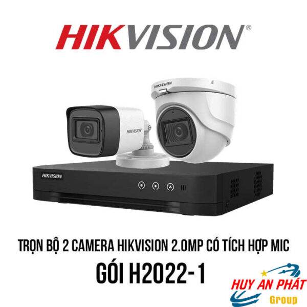 Lắp Đặt Trọn Bộ 2 Camera HIKVISION 2MP [tích hợp míc]