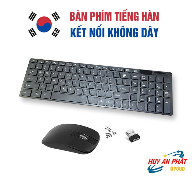 【Combo™】#1 Bộ Bàn Phím Chuột Không Dây Tiếng Hàn Quốc Giá Rẻ