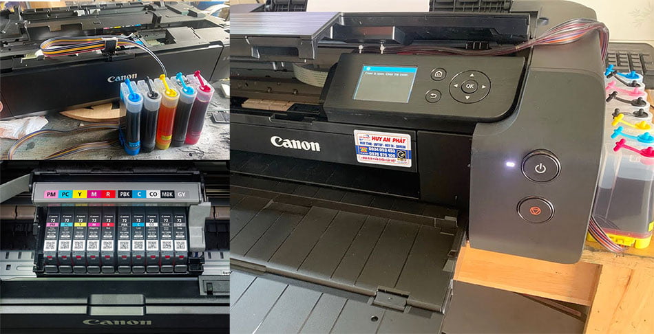 Gắn bộ tiếp mực liên tục Canon Pro 300