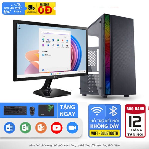 PC Văn Phòng VT-VP115 G4600 SSD 128GB Ram 4GB LCD 20inch - Ảnh 2