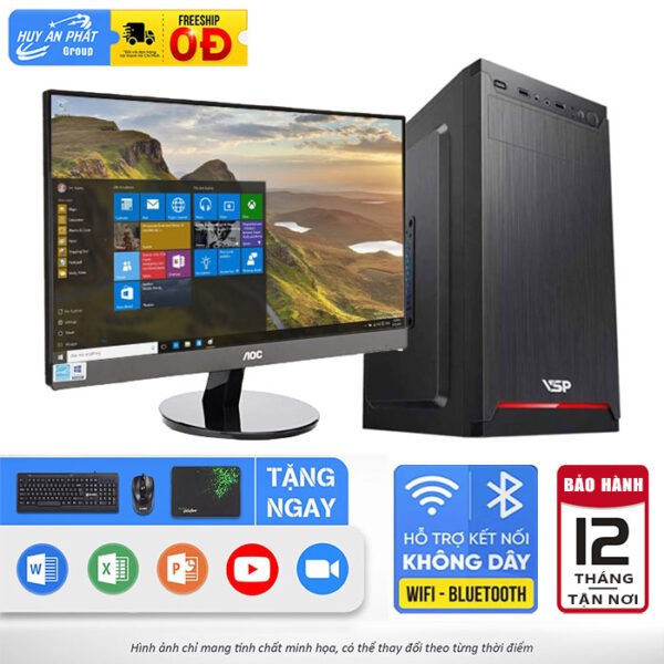 PC Văn Phòng VT-VP114 G3450 SSD 128GB Ram 4GB LCD 20inch 2 PC Văn Phòng VT-VP114 G3450 SSD 128GB Ram 4GB LCD 20inch - Ảnh 2