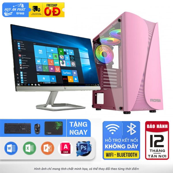 PC Gaming Máy tính Văn Phòng i5 Gen6 8GB 120GB GTX 1050TI – 22Inches