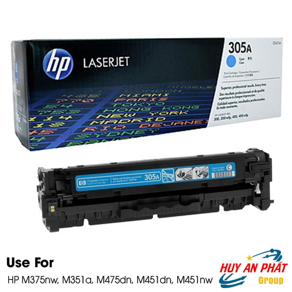Hộp Mực Xanh Hp 305A CE411A / Canon CRG-718 Toner Cartridge  
