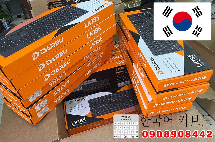Bàn Phím DAREU LK185 Tiếng Hàn Quốc 