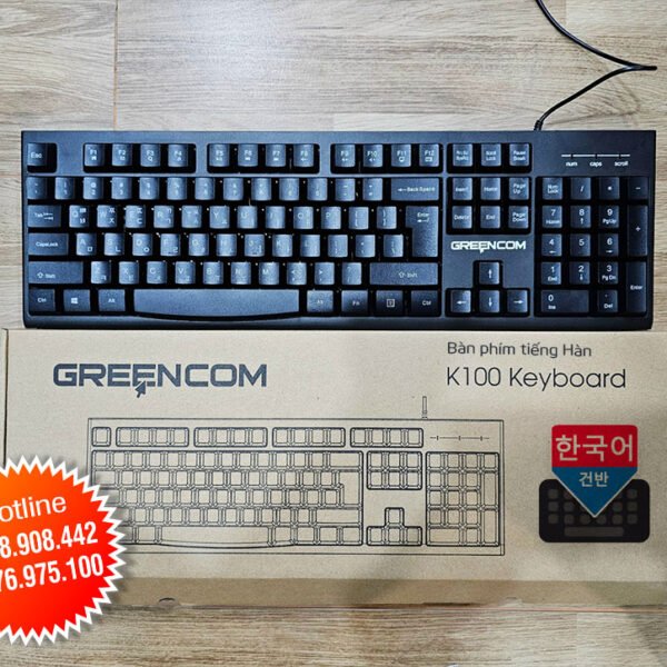 ban phim tieng han greencom k100 2