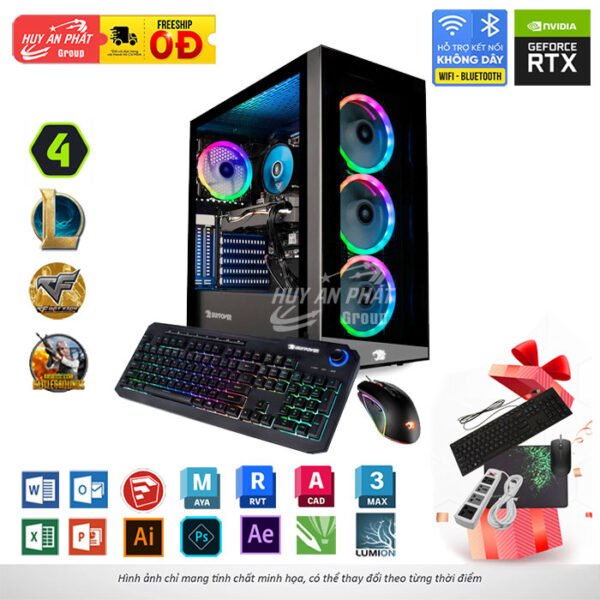 PC Gamming Đồ Hoạ HAP-DH14 Core i5 12400F Ram 16GB RTX 4060