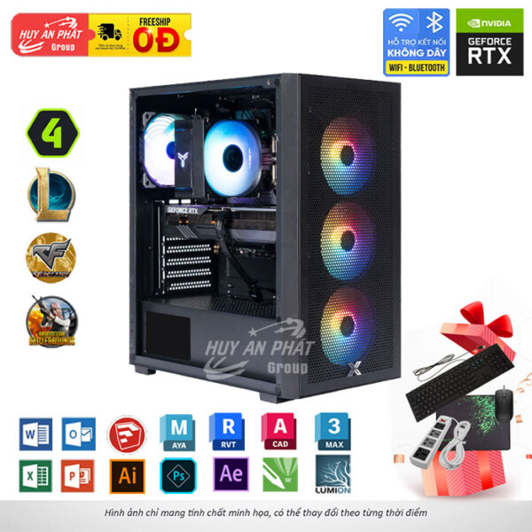 PC Gamming Đồ Hoạ HAP-DH13 Core i5 12400F RTX 4060 Ram 32GB