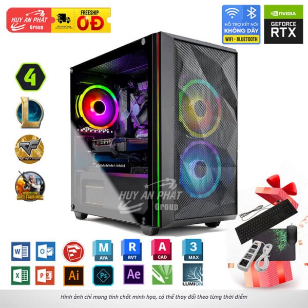 PC Gamming Đồ Hoạ HAP-DH12 Core i5 10400F GTX 1660 Ram 16GB - Ảnh 4