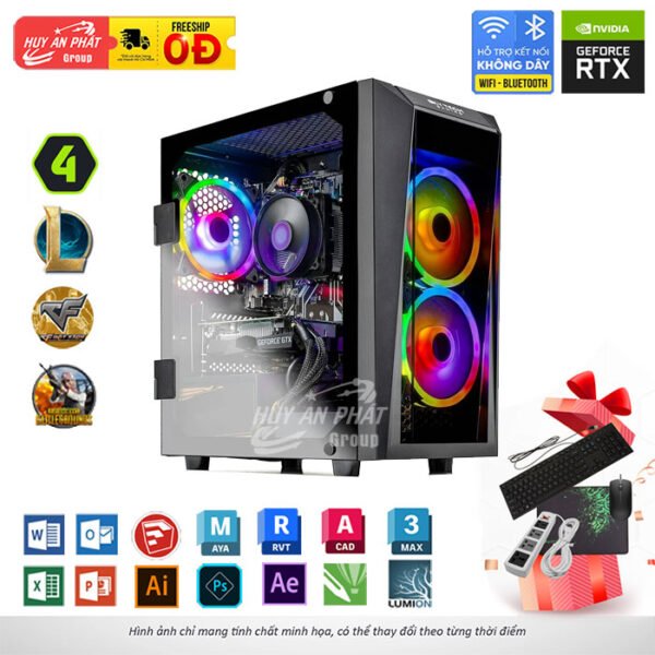 PC Gamming Đồ Hoạ HAP-DH12 Core i5 10400F GTX 1660 Ram 16GB - Ảnh 3