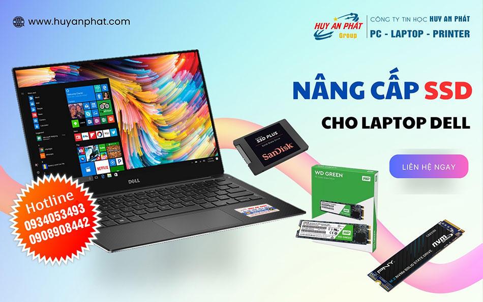 nang cap ssd laptop dell