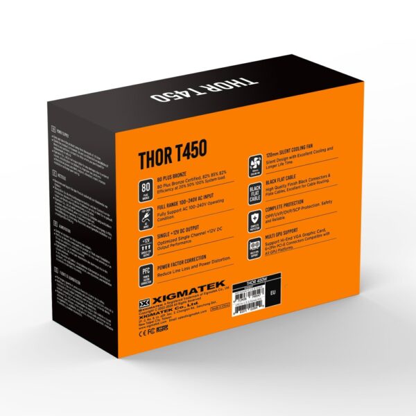 NGUỒN MÁY TÍNH XIGMATEK THOR T450 80Plus BRONZE BOX - Ảnh 2
