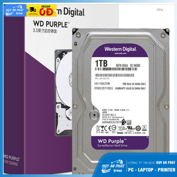 Ổ Cứng HDD 1TB 3.5 Western Purple ( WD10PURZ )