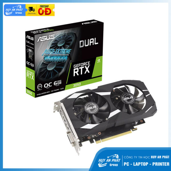 Card đồ họa Asus Dual GeForce RTX 3050 (6GB/ GDDR6/ 96 bit)