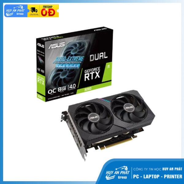 VGA ASUS Dual GeForce RTX 3060 OC 8GB GDDR6