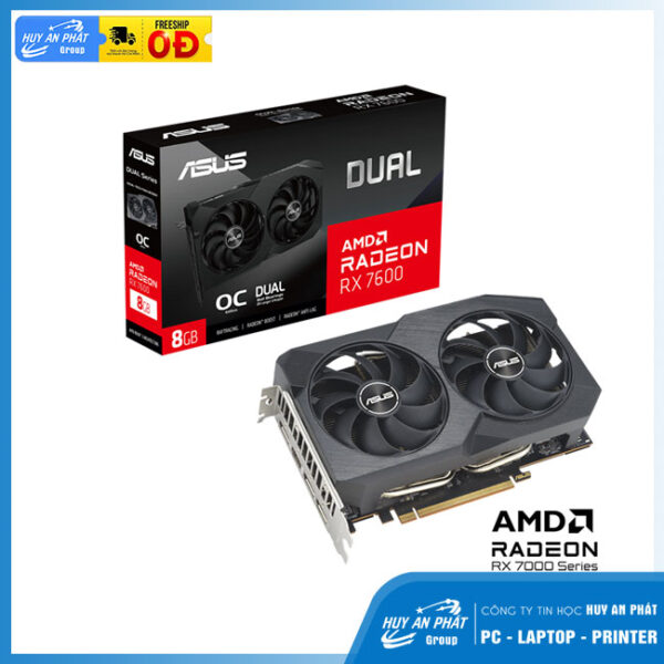 Card đồ họa Asus Dual Radeon RX 7600 V2 OC Edition