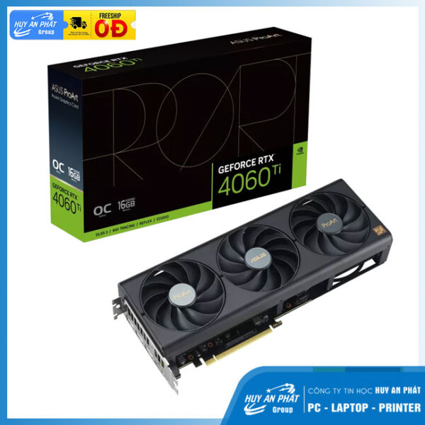 Card màn hình ASUS ProArt GeForce RTX 4060 Ti OC edition 16GB