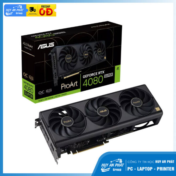 Card đồ họa Asus ProArt GeForce RTX 4080 SUPER OC Edition (16GB/ GDDR6X/ 256 bit)