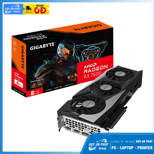 VGA GIGABYTE Radeon RX 7600 GAMING OC 8G ( GV-R76GAMING-OC-8GD )
