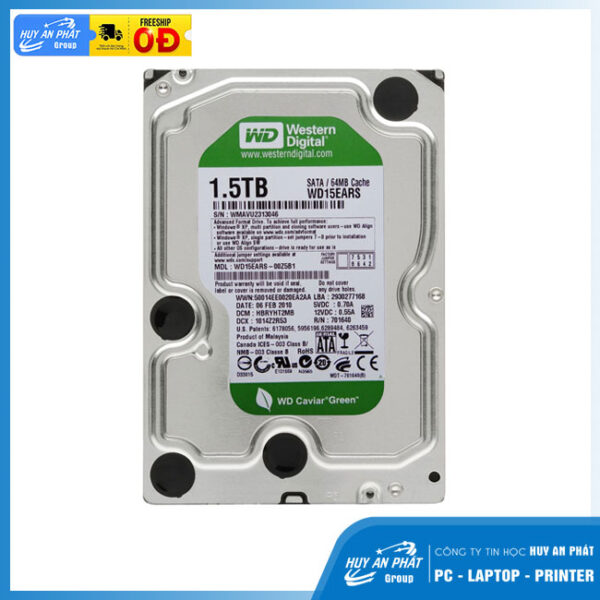 Ổ Cứng HDD 1.5TB WESTERN GREEN - WD15EARX