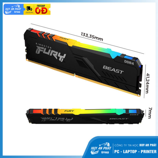 RAM KINGSTON FURY BEAST RGB DDR4 3200MHZ - Ảnh 2